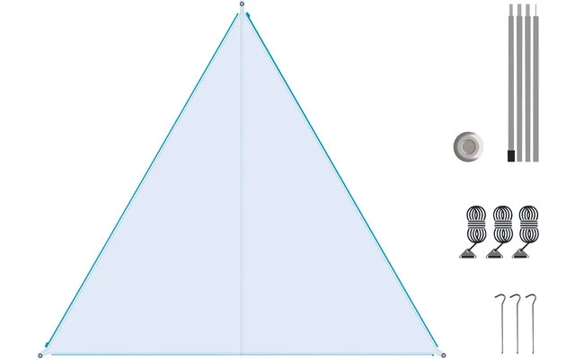 Lienzo Doblado Juego De Lona Blanco / Cremallera Azul Claro 4 Lienzo Doblado Juego De Lona Blanco / Cremallera Azul Claro - Imagen 2