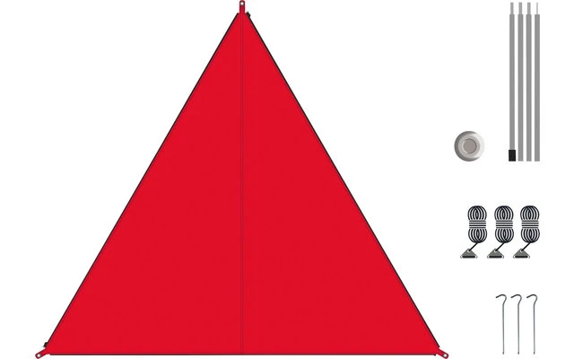 Bent Canvas Plain Set Tarp Alto / Cremallera Rojo 5 Bent Canvas Plain Set Tarp Alto / Cremallera Rojo - Imagen 3