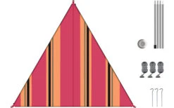 Bent Canvas Allover Set Tarp Raya Caribeña Ponche De Lima / Cremallera Roja