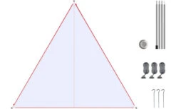 Bent Canvas Plain Set Tarp Alto / Cremallera Rojo 13 Bent Canvas Plain Set Tarp Alto / Cremallera Rojo -Bo-Camp Ventas 251467 1777552 5