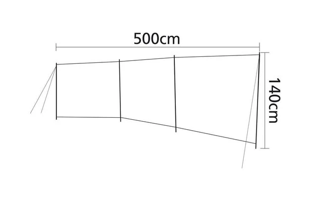 Bo-Camp Brendan Cortavientos De 3 Caras 500 X 140 Cm 4 Bo-Camp Brendan Cortavientos De 3 Caras 500 X 140 Cm - Imagen 2