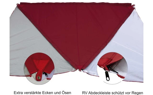 Toldo De Lona Bent Zip-Protect Simple Conectable 250 X 250 X 250 Cm Rojo 4 Toldo De Lona Bent Zip-Protect Simple Conectable 250 X 250 X 250 Cm Rojo - Imagen 2