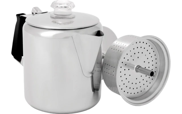 Cafetera De Acero Inoxidable GSI Para 6 Tazas Con Mango De Silicona 0,9 Litros 3 Cafetera De Acero Inoxidable GSI Para 6 Tazas Con Mango De Silicona 0,9 Litros